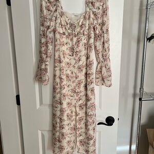 Missguided Floral Cream Dress